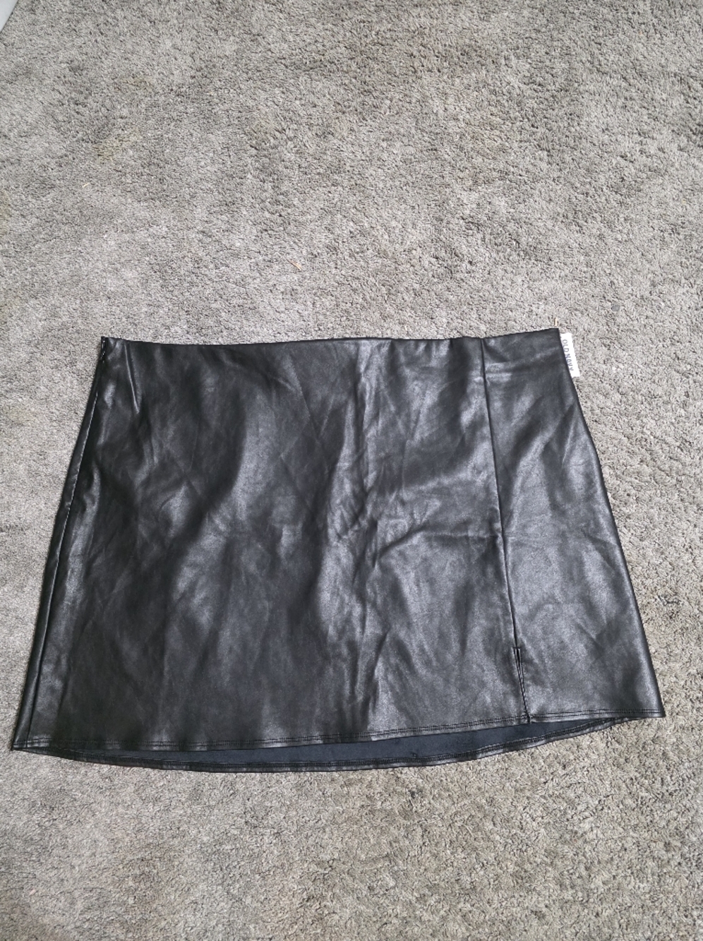 Black Faux Leather Pencil Skirt